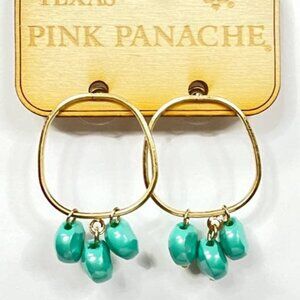 Turquoise Gold Dangle Earrings
